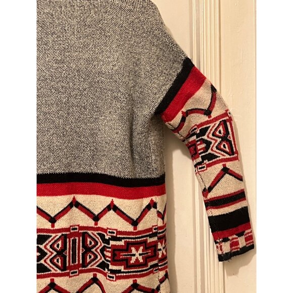 Maxsport Large Sweater Duster Tribal Open Ftont Pockets Soft Outdoor Long Sleeve - Picture 13 of 16